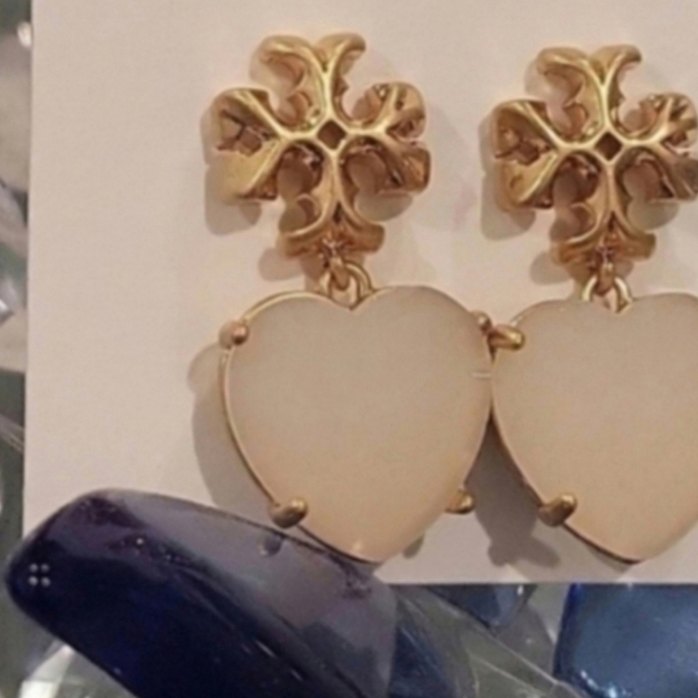 Tory Burch Heart Drop Earrings